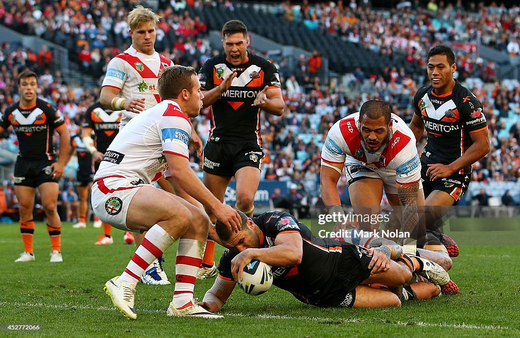 NRL Rd 20 - Tigers v Dragons