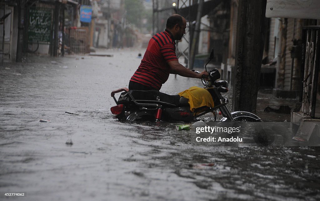 Heavy monsoon rain in Pakistan