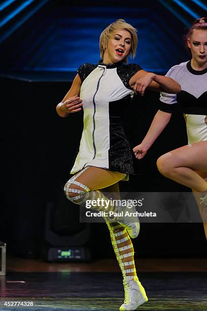 Personality / Dancer Julianne Hough performs in the "Move Live On Tour" concert at the Orpheum Theatre on July 26, 2014 in Los Angeles, California.