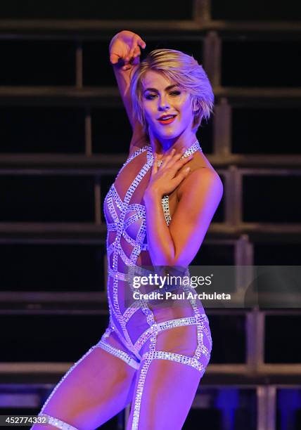 Personality / Dancer Julianne Hough performs in the "Move Live On Tour" concert at the Orpheum Theatre on July 26, 2014 in Los Angeles, California.