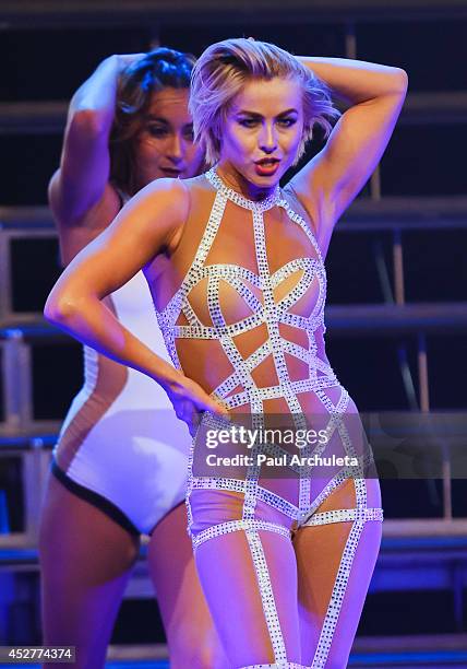 Personality / Dancer Julianne Hough performs in the "Move Live On Tour" concert at the Orpheum Theatre on July 26, 2014 in Los Angeles, California.