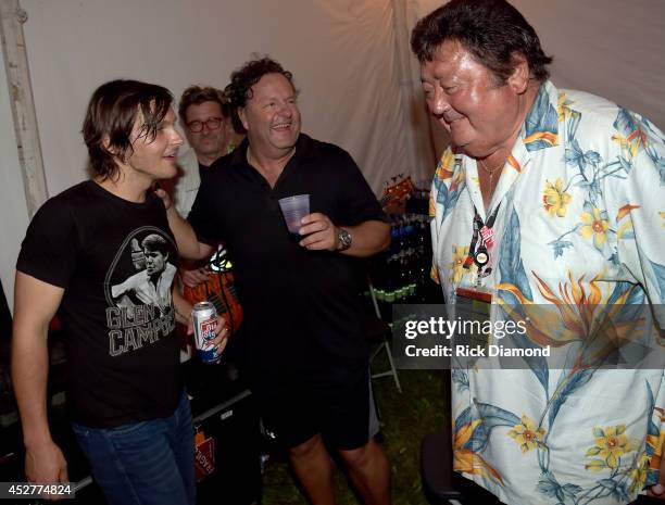 Singer/Songwriter Charlie Worsham, Comedian Bruce Williams, Singer/Songwriter Fran Moran and Comedian Terry Ree backstage at the historic Traveling...