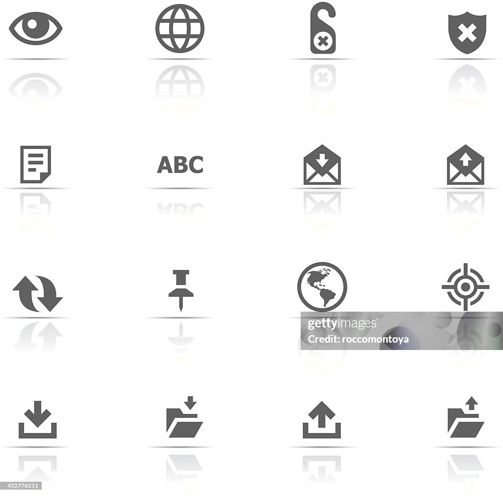 Conjunto de ícones, botões web