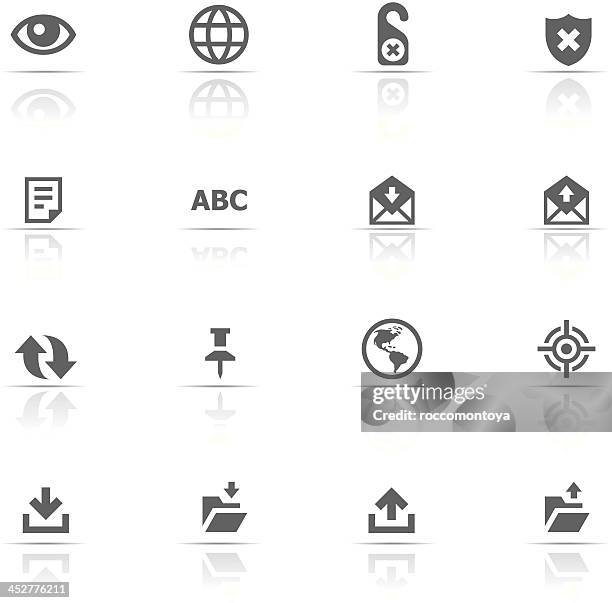 icon set, web buttons - security response stock illustrations