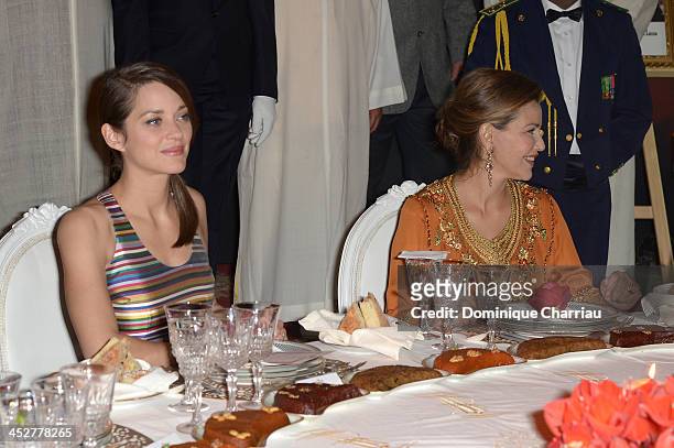 Actrice and Jury Member Marion Cotillard and Princess Lalla Meryem of Morocco attend the Royal Gala Dinner during the 13th Marrakesh International...