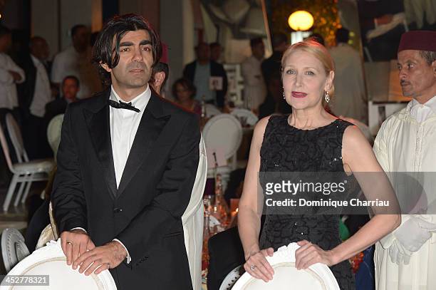 Jury Members Fatih Akin et Patricia Clarkson attend the Royal Gala Dinner during the 13th Marrakesh International Film Festival on November 30, 2013...