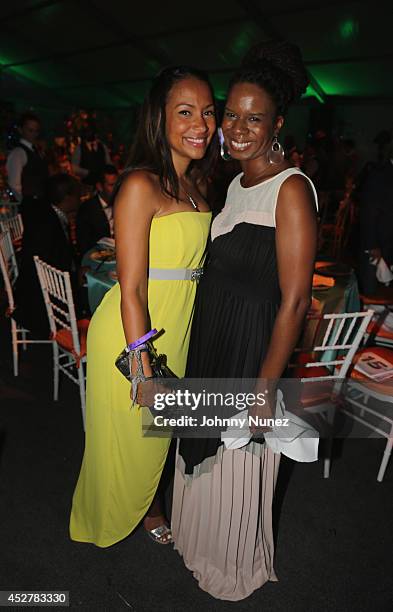 Felicia Butterfield and Tangie Murray attend the 15th annual Art for Life Gala hosted by Russell and Danny Simmons at Fairview Farms on July 26, 2014...