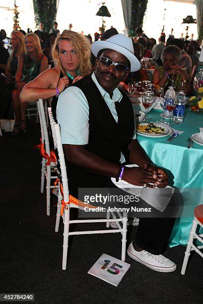 Fab Five Freddy attends the 15th annual Art for Life Gala hosted by Russell and Danny Simmons at Fairview Farms on July 26, 2014 in Water Mill, New...