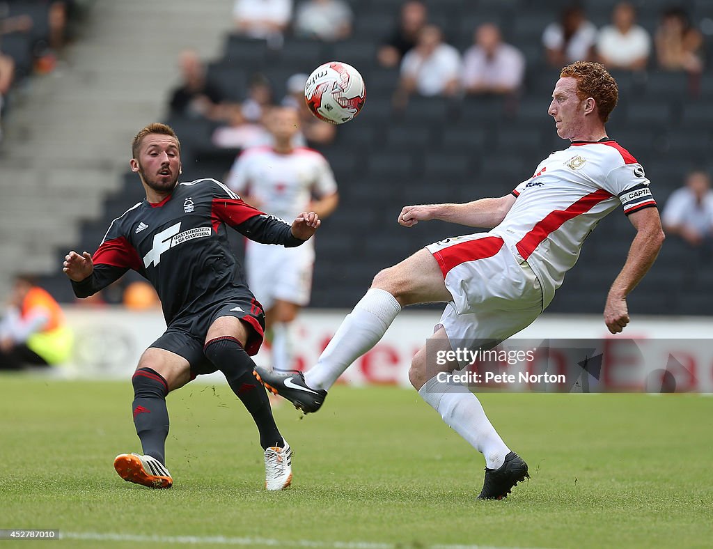 MK Dons v Nottingham Forest - Pre-Season Friendly