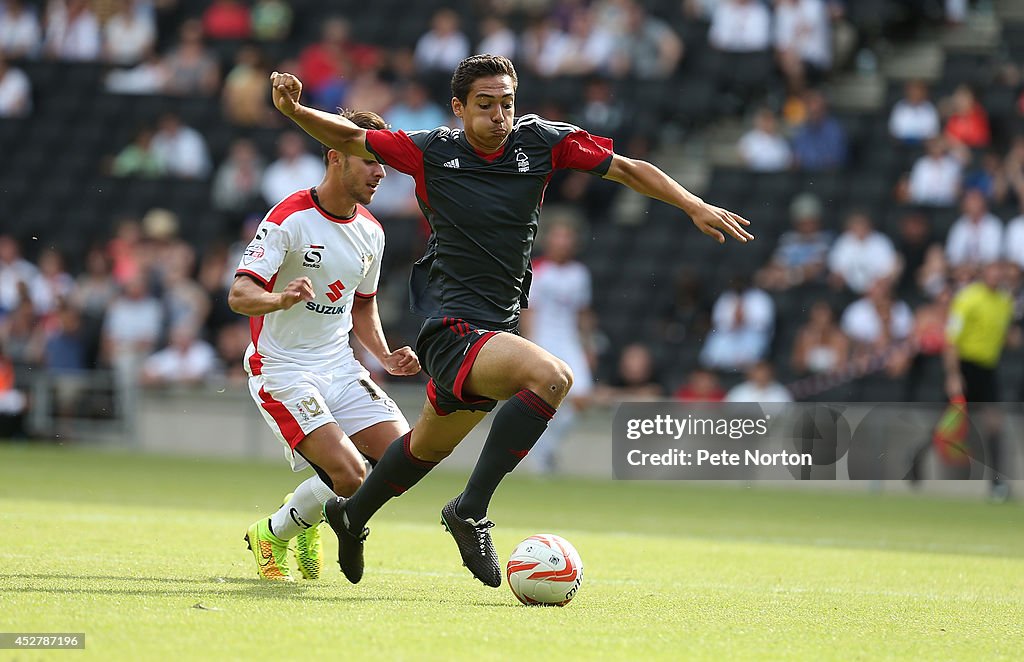 MK Dons v Nottingham Forest - Pre-Season Friendly