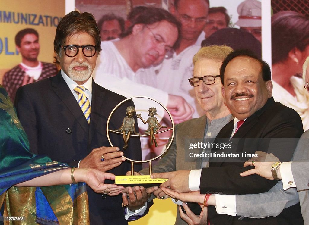 UNICEF Goodwill Ambassador Amitabh Bachchan Attends "Polio Free India" Function