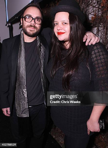 Geoff Renaud and Ana Calderon attend The Macallan's Master of Photography series at M+B Gallery on January 29, 2008 in West Hollywood, California.