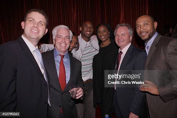 Kobe Bryant and unidentified guests attend LAX Nightclub on October 14, 2009 in Las Vegas, NV.