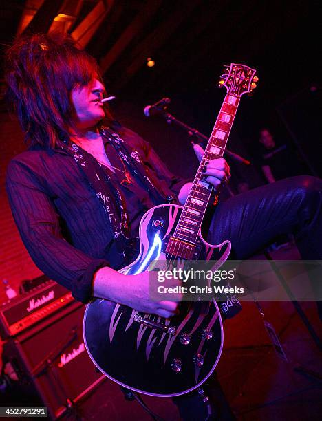 Steve Stevens performs with Camp Freddy at Brent Bolthouse's 40th birthday on December 17, 2009 in Hollywood, California.