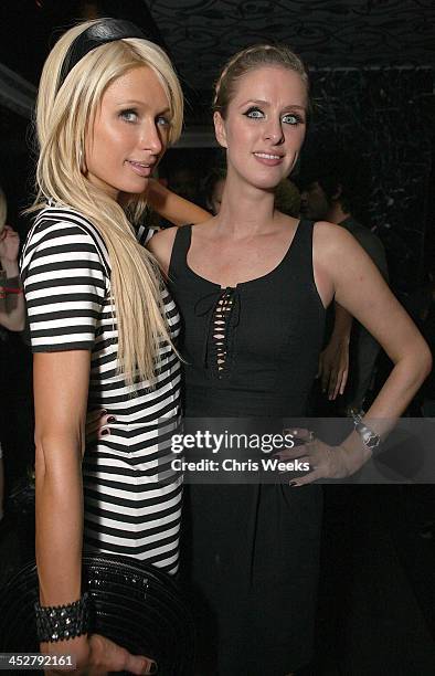 Paris Hilton and Nicky Hilton attend the after party for I Heart Ronson Spring Cocktail Jam at Trousdale on May 4, 2010 in West Hollywood, California.