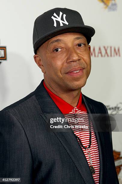 Russell Simmons arrives at the 11th annual Maxim Hot 100 Party with Harley-Davidson, ABSOLUT VODKA, Ed Hardy Fragrances, and ROGAINE held at...