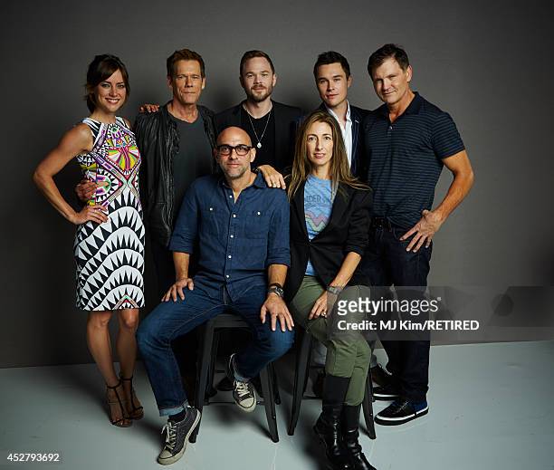 Actors Jessica Stroup, Kevin Bacon, Shawn Ashmore, Sam Underwood, producer Kevin Williamson, director Marcos Siega, and producer Jennifer Johnson...