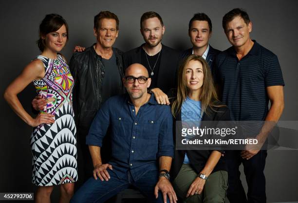 Actors Jessica Stroup, Kevin Bacon, Shawn Ashmore, Sam Underwood, producer Kevin Williamson, director Marcos Siega, and producer Jennifer Johnson...