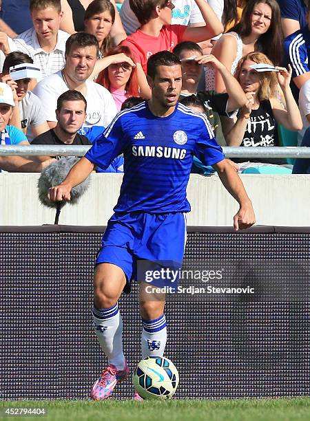 Cesar Azpilicueta of Chelsea in action during the Pre Season Friendly match between FC Olimpija Ljubljana and Chelsea at Stozice stadium in...