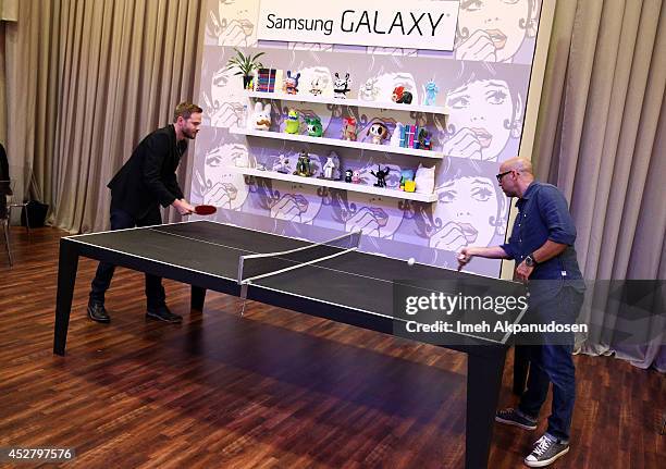 Actor Shawn Ashmore and director Marcos Siega attend the Samsung Galaxy VIP Lounge during Comic-Con International 2014 at Hard Rock Hotel San Diego...