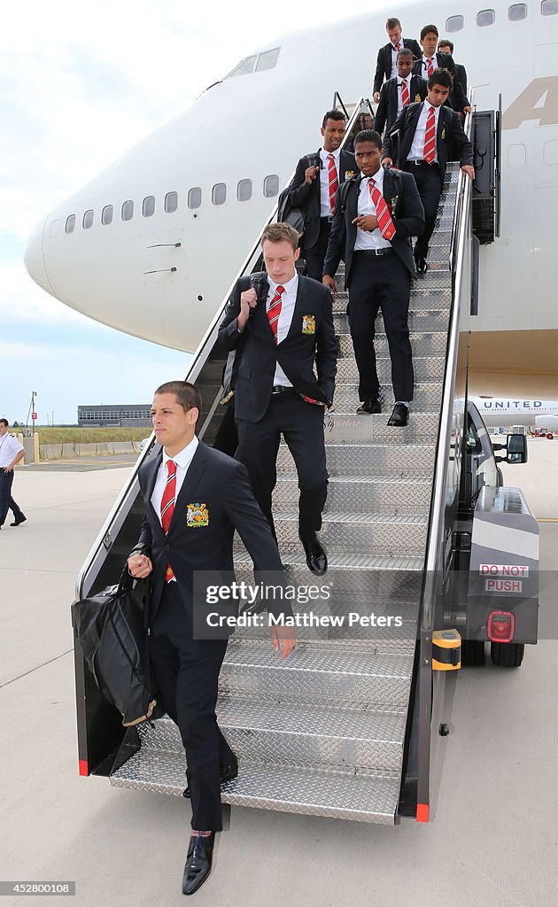Manchester United FC Arrive in Washington - Pre-Season Tour of The USA