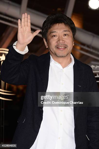 Director Kore-Eda Hirokazu attends the 'Like Father, Like Son' premiere during the 13th Marrakech International Film Festival on December 1, 2013 in...