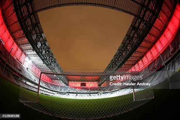 General view Arena da Baixada after the match between Atletico-PR and Fluminense for the Brazilian Series A 2014 at Arena da Baixada on July 27, 2014...