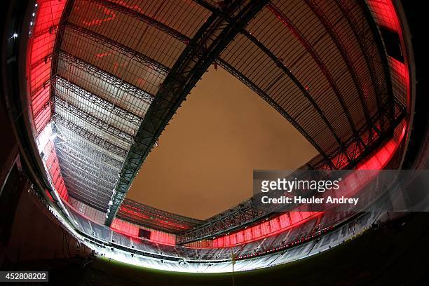 General view Arena da Baixada after the match between Atletico-PR and Fluminense for the Brazilian Series A 2014 at Arena da Baixada on July 27, 2014...