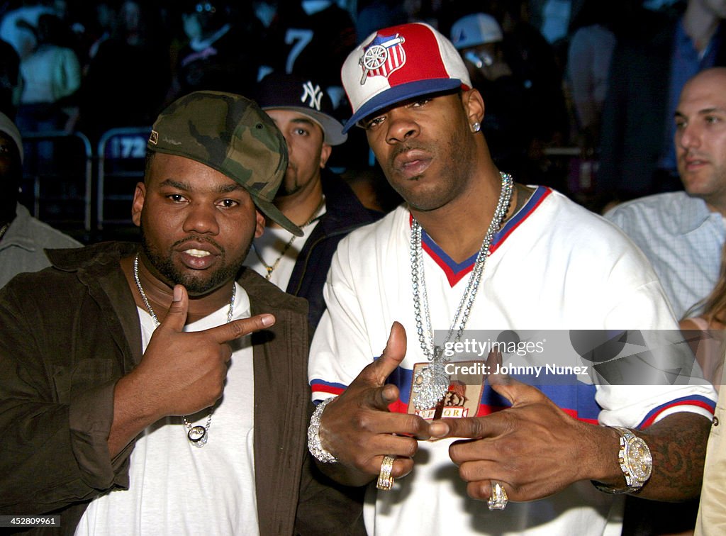 Raekwon and Busta Rhymes during Jay-Z's Best Of Both Worlds New York ...