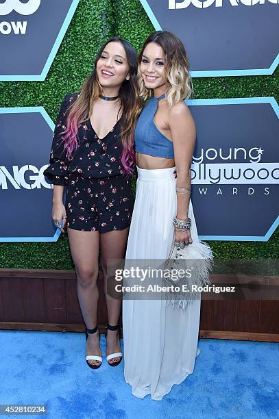Actresses Stella Hudgens and Vanessa Hudgens attend the 2014 Young Hollywood Awards brought to you by Samsung Galaxy at The Wiltern on July 27, 2014...