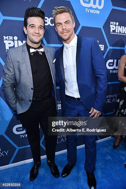 Singer Mark Ballas and dancer Derek Hough attend the 2014 Young Hollywood Awards brought to you by Samsung Galaxy at The Wiltern on July 27, 2014 in...