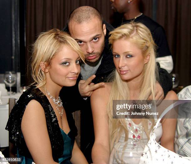 Nicole Richie, Richie Akiva and Paris Hilton during Sean P. Diddy Combs' Surprise 35th Birthday Party at Figa in New York City, New York, United...