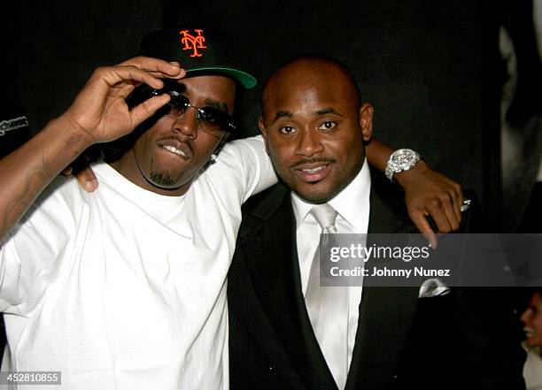 Sean P.Diddy Combs and Steve Stoute during Sean P. Diddy Combs' Surprise 35th Birthday Party at Figa in New York City, New York, United States.