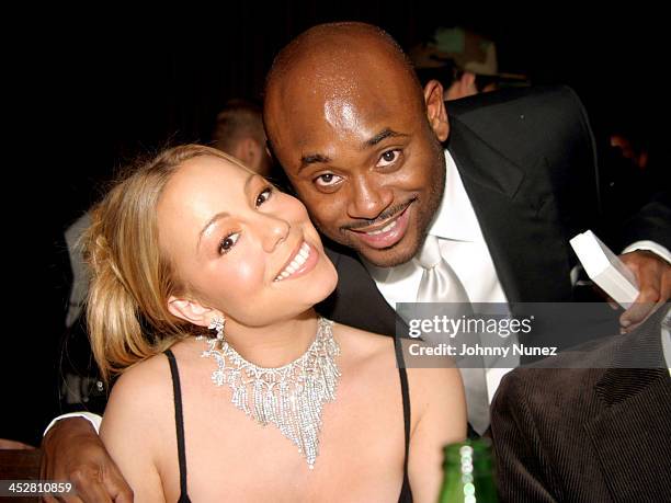 Mariah Carey and Steve Stoute during Sean P. Diddy Combs' Surprise 35th Birthday Party at Figa in New York City, New York, United States.