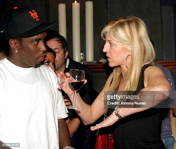 Sean P.Diddy Combs and Jessica Rosenblum during Sean P. Diddy Combs' Surprise 35th Birthday Party at Figa in New York City, New York, United States.