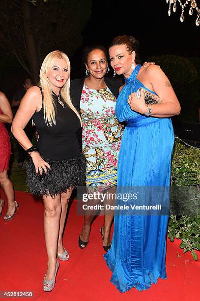 Lady Monika Bacardi, Isabel Dos Santos and Kasia Al Thani attend Monika Bacardi Summer Party 2014 St Tropez at Les Moulins de Ramatuelle on July 27,...