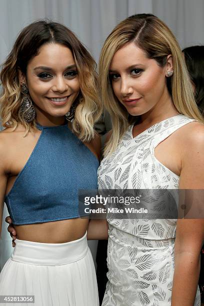 Actresses Vanessa Hudgens and Ashley Tisdale at the 2014 Young Hollywood Awards brought to you by Samsung Galaxy at The Wiltern on July 27, 2014 in...