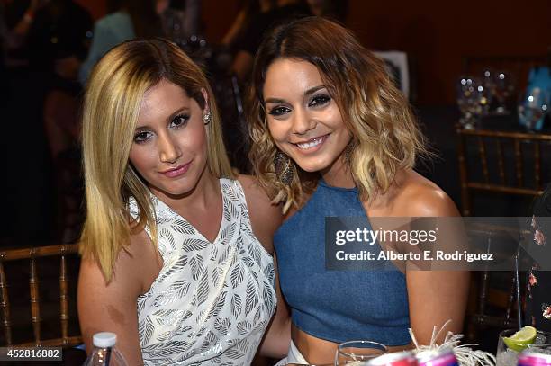 Actress Ashley Tisdale and honoree Vanessa Hudgens in the audience at the 2014 Young Hollywood Awards brought to you by Samsung Galaxy at The Wiltern...