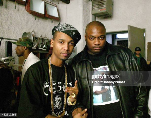 Juelz Santana and DJ Mr Cee during Juelz Santana Video for Mic Check at Private Studio on 19 th Street in New York City, New York, United States.