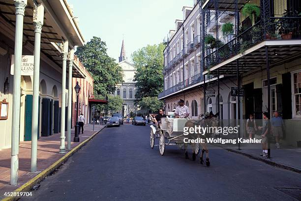 Louisiana, New Orleans, French Quarter, Orleans Street, Horse Carriage.