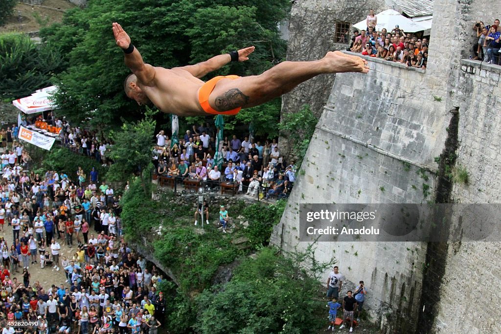 Traditional Mostar Old Bridge Diving Contest