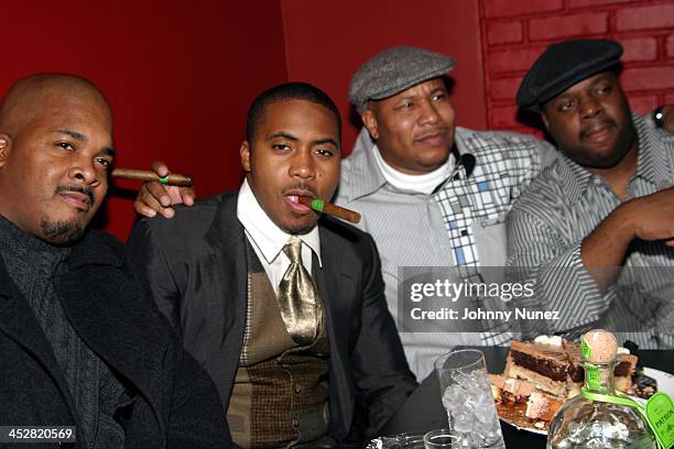 Nas and guests during Nas Private Listening Party - December 1, 2004 at Aza Aza in New York City, New York, United States.