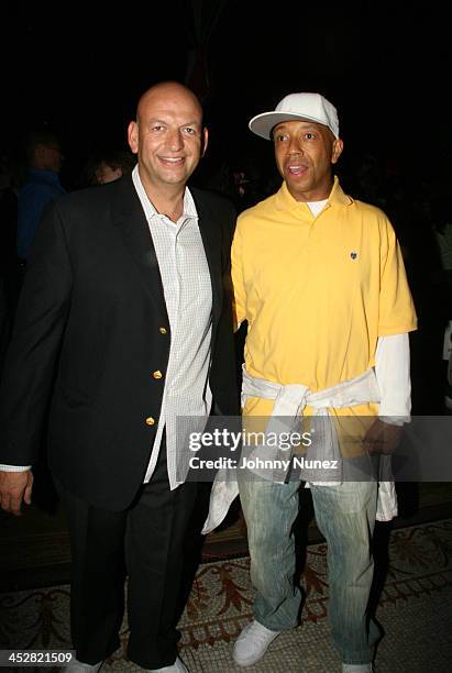 David Rosenberg and Russell Simmons during Coca Cola's Coke Side Of Life Launch Party at Capitale in New York City at Capitale in New York City, New...