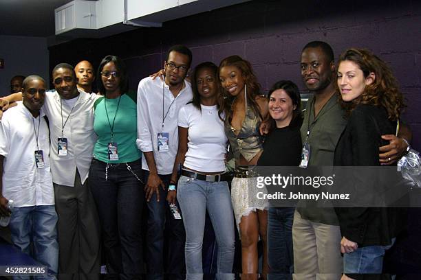 Atlantic Record's Staff and Brandy during WWPR Presents Brandy's Afrodisiac Album Release Party at Spirit in New York City, New York, United States.