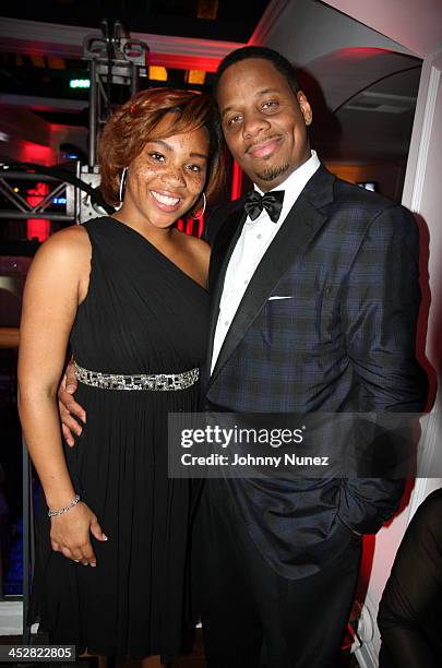 Briana Latrise Isaacs and Kendu Isaacs during Celebrate Mary Party Hosted by Jada and Will Smith - Inside at Boulevard 3 in Hollywood, California,...