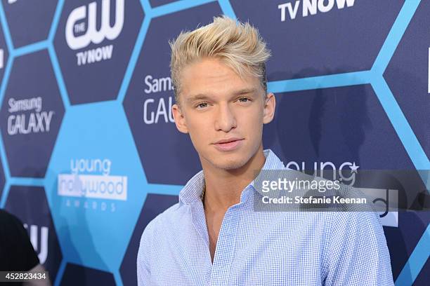 Singer/songwriter Cody Simpson attends the 2014 Young Hollywood Awards brought to you by Samsung Galaxy at The Wiltern on July 27, 2014 in Los...