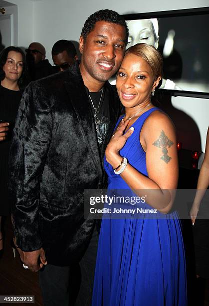 Kenny Babyface Edmonds and Mary J. Blige during Celebrate Mary Party Hosted by Jada and Will Smith - Inside at Boulevard 3 in Hollywood, California,...