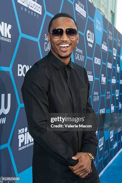 Singer/songwriter Trey Songz arrives at the 16th Annual Young Hollywood Awards at The Wiltern on July 27, 2014 in Los Angeles, California.