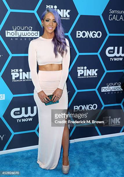 Internet personality Jenna Marbles attends the 2014 Young Hollywood Awards brought to you by Samsung Galaxy at The Wiltern on July 27, 2014 in Los...
