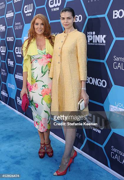 Actress Angelica Bridges and Mr. Pink executive Monica Gabor attend the 2014 Young Hollywood Awards brought to you by Samsung Galaxy at The Wiltern...